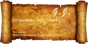 Grossman József névjegykártya